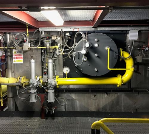 Installation of natural gas plant and register ultra low NOx burners series EBRP 12M