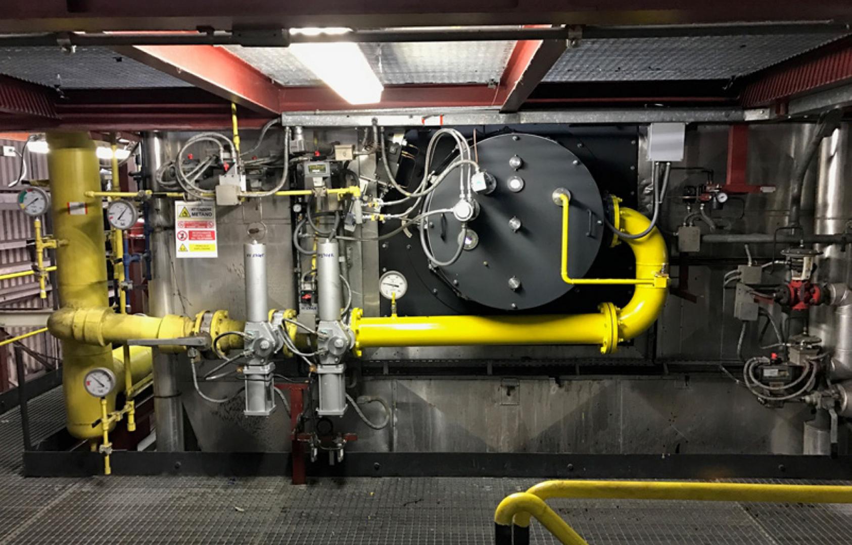 Installation of natural gas plant and register ultra low NOx burners series EBRP 12M